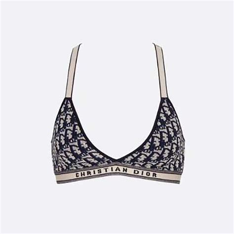 dior bralette prijs|Bralette Blue Dior Oblique Technical Cotton.